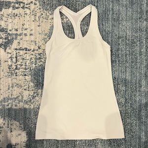 Lululemon Cool Racerback White Tank Top-Size 4